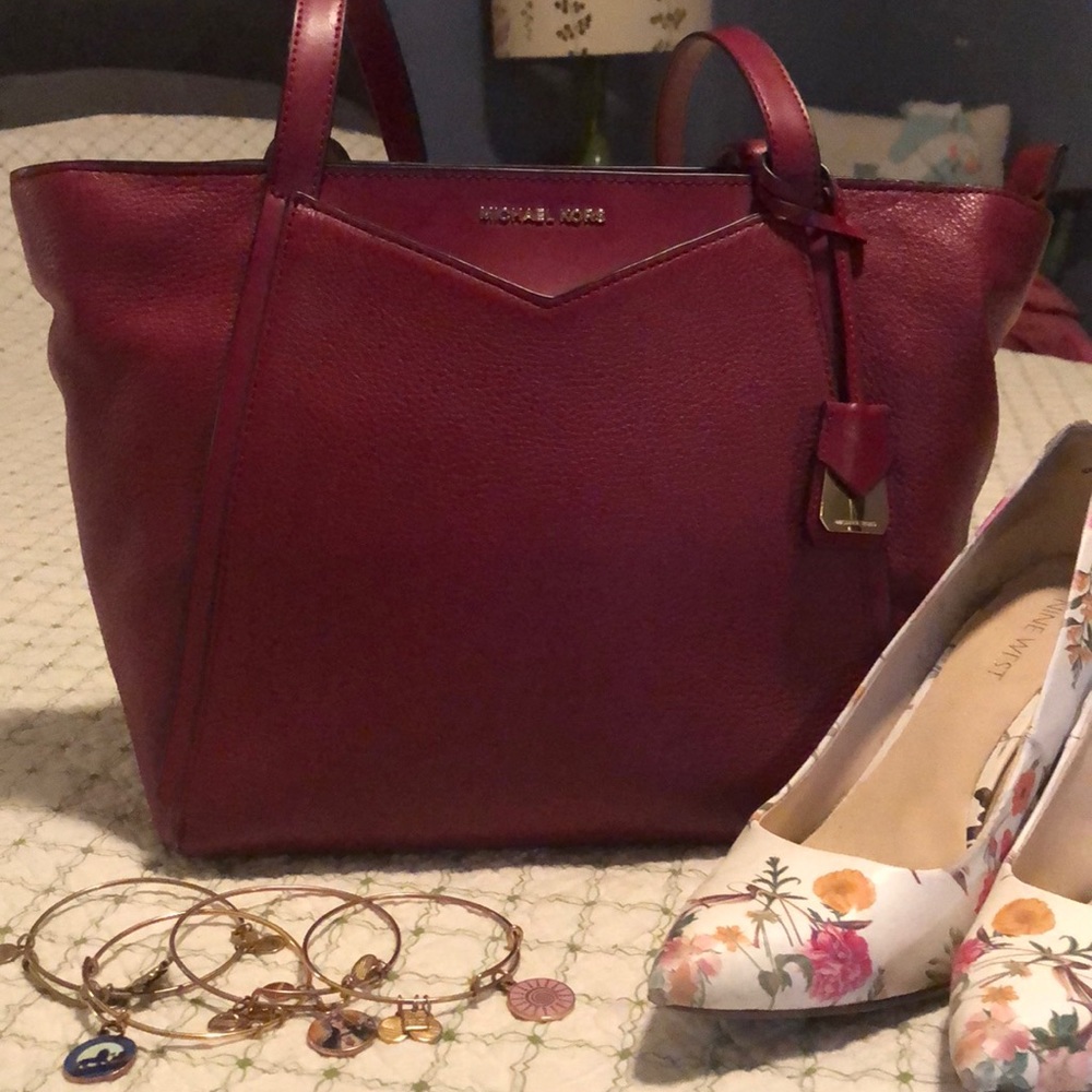 MK burgundy purse